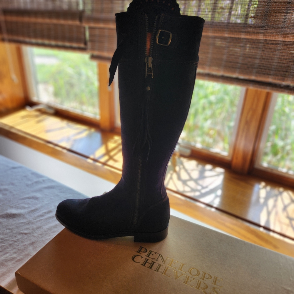 Penelope Chilvers Blue Knee-High Boots